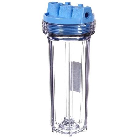 COMMERCIAL WATER DISTRIBUTING Commercial Water Distributing PENTEK-158116 Slim Line Filter Housing - Clear & Blue - 12 Per Case PENTEK-158116